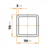 Uzavretý profil 70 x 70 / 3 mm Uzavretý profil 70 x 70 / 3 mm