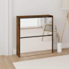 vidaXL Botník so zrkadlom 2-poschodový dymový dub 63x17x67 cm vidaXL Botník so zrkadlom 2-poschodový dymový dub 63x17x67 cm
