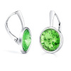 Stříbrné náušnice se Swarovski® Crystals zeleným rivoli 12mm VSW009E Stříbrné náušnice se Swarovski® Crystals zeleným rivoli 12mm VSW009E