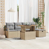 zahrada-XL Súprava záhradných pohoviek s vankúšom 6 pcs Béžová polyratan 3359990 zahrada-XL Súprava záhradných pohoviek s vankúšom 6 pcs Béžová polyratan 3359990