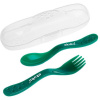 Sada príborov v puzdre Akuku, lyžička s vidličkou - zelená akuku Sada príborov v puzdre Akuku, lyžička s vidličkou - zelená akuku