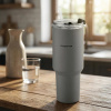 Termohrnček so slamkou Konighoffer Davos 1200 ml sivý Termohrnček so slamkou Konighoffer Davos 1200 ml sivý