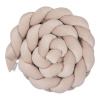 BELISIMA Mantinel do postieľky vrkoč zamat cappuccino 230x15 BELISIMA Mantinel do postieľky vrkoč zamat cappuccino 230x15