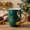 Vianočný porcelánový hrnček s ozdobným uchom ALTOM DESIGN RENIFER 400 ml zelený Vianočný porcelánový hrnček s ozdobným uchom ALTOM DESIGN RENIFER 400 ml zelený