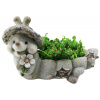 Dekorácia MagicHome Gecco, Slimák s kvetináčom, magnesia, 46x22x28 cm Dekorácia MagicHome Gecco, Slimák s kvetináčom, magnesia, 46x22x28 cm