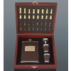 Súprava BROWN ploskačka 240 ml + 2 ks štamperlíkov 35 ml + ŠACHY Súprava BROWN ploskačka 240 ml + 2 ks štamperlíkov 35 ml + ŠACHY