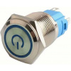 Vypínač tlačidlový OFF-ON 22mm, 250V/2A, modré presvetlenie 12-24V Vypínač tlačidlový OFF-ON 22mm, 250V/2A, modré presvetlenie 12-24V