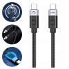 Kábel Orico USB typ C - USB typ C 1,5 m čierny Kábel Orico USB typ C - USB typ C 1,5 m čierny