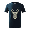 Jeleň kresba - Tričko detské bavlnené - 158 cm/12 rokov ( Tmavomodrá (veľmi tmavá - skoro čierna) ) Jeleň kresba - Tričko detské bavlnené - 158 cm/12 rokov ( Tmavomodrá (veľmi tmavá - skoro čierna) )