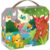 JANOD Panoramatické puzzle v kufríku Divoké zvieratká 36 dielikov JANOD Panoramatické puzzle v kufríku Divoké zvieratká 36 dielikov