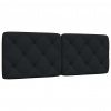 Polštář na čelo postele černý 120 cm textil Černý 4019214 Polštář na čelo postele černý 120 cm textil Černý 4019214