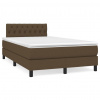 vidaXL Boxspring posteľ s matracom tmavohnedá 120x190 cm látka - Hnedá - 88958-43265 vidaXL Boxspring posteľ s matracom tmavohnedá 120x190 cm látka - Hnedá - 88958-43265