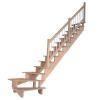 StarWood Schody Lindos Pro dubové pravé 80cm otvorené drev. nerez. zábradlie StarWood Schody Lindos Pro dubové pravé 80cm otvorené drev. nerez. zábradlie