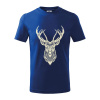 Jeleň kresba - Tričko detské bavlnené - 104-110cm / 3-4 roky ( Kráľovská modrá ) Jeleň kresba - Tričko detské bavlnené - 104-110cm / 3-4 roky ( Kráľovská modrá )