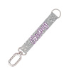 Prívesok na kľúče Krátka s karabínou Silver Glitter Prívesok na kľúče Krátka s karabínou Silver Glitter