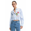 Kvetinová blúzka Desigual biela | svetlomodrá XS DESIGUAL 8445110784990 Kvetinová blúzka Desigual biela | svetlomodrá XS DESIGUAL 8445110784990