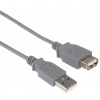 PremiumCord USB 2.0 kabel prodlužovací, A-A, 3m, šedá PremiumCord USB 2.0 kabel prodlužovací, A-A, 3m, šedá