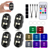 Bezdrôtová LED Stroboskopická Lampa, Silná, 8 farieb, USB 4 kusy Bezdrôtová LED Stroboskopická Lampa, Silná, 8 farieb, USB 4 kusy