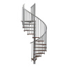Minka STAIRS Kombinované točité schodisko Switch orech/sivá pr. 160 cm Minka STAIRS Kombinované točité schodisko Switch orech/sivá pr. 160 cm