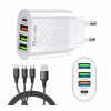 Nabíjačka Sieťová USB Typ C 20W PD QC 3.0 Rýchla 4 Porty Biela Nabíjačka Sieťová USB Typ C 20W PD QC 3.0 Rýchla 4 Porty Biela