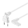 PremiumCord Kabel síťový 230V k magnetofonu se zahnutými konektory 3m bílý PremiumCord Kabel síťový 230V k magnetofonu se zahnutými konektory 3m bílý