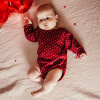 Eevi Body s dlhým rukávom LOVE bordó - 80 Eevi Body s dlhým rukávom LOVE bordó - 80