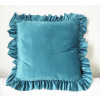 Vankúš - Vankúš 40x40 Velvet Velvet Turquoise Frill (Vankúš 40x40 Velvet Velvet Turquoise Frill) Vankúš - Vankúš 40x40 Velvet Velvet Turquoise Frill (Vankúš 40x40 Velvet Velvet Turquoise Frill)