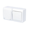 FAMATEL GALATEA Spínač střídavý č.6 + zásuvka 2P+PE na omítku IP44 bílá FAMATEL GALATEA Spínač střídavý č.6 + zásuvka 2P+PE na omítku IP44 bílá