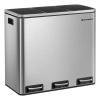 Odpadkový kôš, kôš na separovaný odpad, 54 litrov 3 x 18 L, strieborný Odpadkový kôš, kôš na separovaný odpad, 54 litrov 3 x 18 L, strieborný