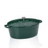 Kela Pekáč litinový s poklicí Calido oválný smaragdově zelená 36x29x15cm 9,3l KL-12903 Kela Pekáč litinový s poklicí Calido oválný smaragdově zelená 36x29x15cm 9,3l KL-12903