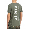 Alpha Industries BACKPRINT T dark olive tričko pánske Veľkosť: 3XL, Farba: zelená Alpha Industries BACKPRINT T dark olive tričko pánske Veľkosť: 3XL, Farba: zelená