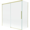 Mexen Rox, 2-krídlová posuvná vaňová zástena 160 + 75 x 150 cm, 8mm číre sklo, zlatý matný profil, 8C9-160-075-55-00 Mexen Rox, 2-krídlová posuvná vaňová zástena 160 + 75 x 150 cm, 8mm číre sklo, zlatý matný profil, 8C9-160-075-55-00