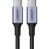 UGREEN USB-C to USB-C Cable 100W Braided Black 2m UGREEN USB-C to USB-C Cable 100W Braided Black 2m