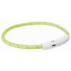 Flash light band USB, TPU/nylon, M–L: 45 cm/ø 7 mm, green Flash light band USB, TPU/nylon, M–L: 45 cm/ø 7 mm, green