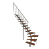 Minka STAIRS Lomené modulové schodisko Comfort Top Turn orech/sivá, 312 cm Minka STAIRS Lomené modulové schodisko Comfort Top Turn orech/sivá, 312 cm