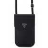 Guess PU Grained Triangle Logo Taška na Telefón Black 14540495 Guess PU Grained Triangle Logo Taška na Telefón Black 14540495