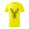 Jeleň kresba - Tričko detské bavlnené - 158 cm/12 rokov ( Citrónová ) Jeleň kresba - Tričko detské bavlnené - 158 cm/12 rokov ( Citrónová )