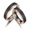Snubní prsteny Black Titanium Pink love Snubní prsteny Black Titanium Pink love