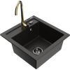 Mexen Vito granitový drez s 1 komorou a kuchynskou batériou Telma, čierny/zlatý metalický - 6503-75-670200-50-B Mexen Vito granitový drez s 1 komorou a kuchynskou batériou Telma, čierny/zlatý metalický - 6503-75-670200-50-B