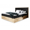 Wilsondo Čalúnená boxspring manželská posteľ WOOD 3 s úložným priestorom - čierna Kronos Rozmer: 160x200 Wilsondo Čalúnená boxspring manželská posteľ WOOD 3 s úložným priestorom - čierna Kronos Rozmer: 160x200