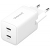 Intenso W40CC GaN USB nabíječka, GaN, USB Power Delivery (USB-PD) , 2x USB-C®, 40 W, bílá Intenso W40CC GaN USB nabíječka, GaN, USB Power Delivery (USB-PD) , 2x USB-C®, 40 W, bílá
