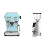 Ascaso Dream ONE, Kid Blue + Eureka Atom W 65, chrome Ascaso Dream ONE, Kid Blue + Eureka Atom W 65, chrome