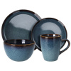 Excellent houseware Jídelní sada talířů JERSEY kamenina 16 ks modrá KO-Q97001190 Excellent houseware Jídelní sada talířů JERSEY kamenina 16 ks modrá KO-Q97001190