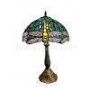 Tiffany stolná lampa Dragonflyazur 217Huizhou Oufu Lighting v48xš30,sklo/kov,40W Tiffany stolná lampa Dragonflyazur 217Huizhou Oufu Lighting v48xš30,sklo/kov,40W