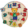 Drevené didaktické puzzle hodiny Teaching Clock Eichhorn 12 vkladacích čísiel od 24 mes Drevené didaktické puzzle hodiny Teaching Clock Eichhorn 12 vkladacích čísiel od 24 mes