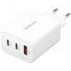Intenso W65ACC GaN USB nabíječka, GaN, USB Power Delivery (USB-PD) , 1x USB A , 2x USB-C®, 65 W, Dodávka energie, bílá Intenso W65ACC GaN USB nabíječka, GaN, USB Power Delivery (USB-PD) , 1x USB A , 2x USB-C®, 65 W, Dodávka energie, bílá