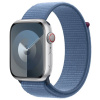 Apple Watch Series 9 Cellular 45mm Stříbrný hliník s ledově modrým provlékacím řemínkem