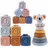 Mäkké EDUKAČNÉ Kocky Veža Pyramída Medveď Senzorické Hračky 3v1 GUMOVÉ Mäkké EDUKAČNÉ Kocky Veža Pyramída Medveď Senzorické Hračky 3v1 GUMOVÉ