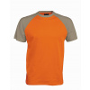 KARIBAN VINTAGE BASE BALL K330 / Pánske tričko - orange/light grey L KARIBAN VINTAGE BASE BALL K330 / Pánske tričko - orange/light grey L