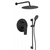 Sapho KAI podomietkový sprchový set s pákovou batériou, otočný prepínač, 2 výstupy, čierna matná KA43/15-04 Sapho KAI podomietkový sprchový set s pákovou batériou, otočný prepínač, 2 výstupy, čierna matná KA43/15-04